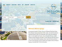 Tablet Screenshot of missionspringsapts.com